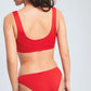 Lined Bustier Bikini Set - Red