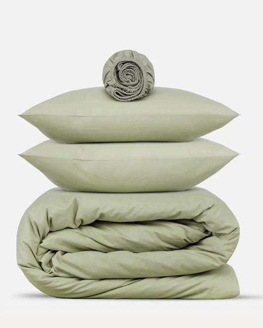 Classic Percale - Core Bedding Set - Sage Green