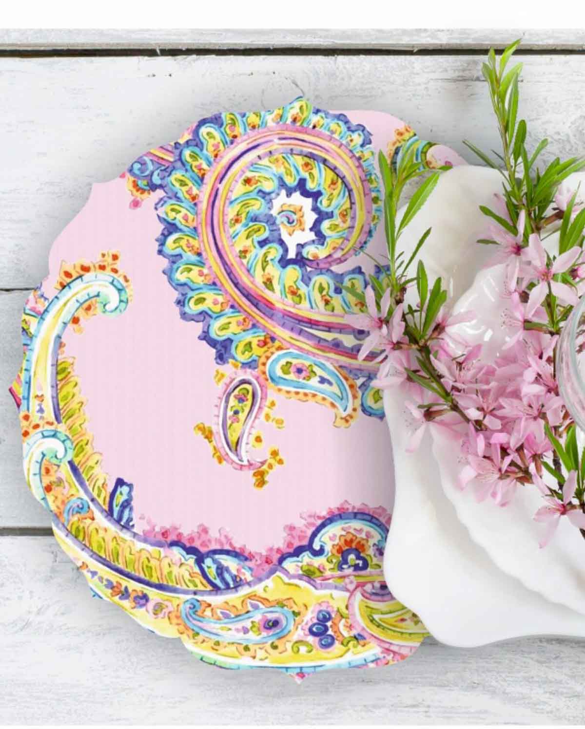 Round Placemat Set of 6 pieces - Pink