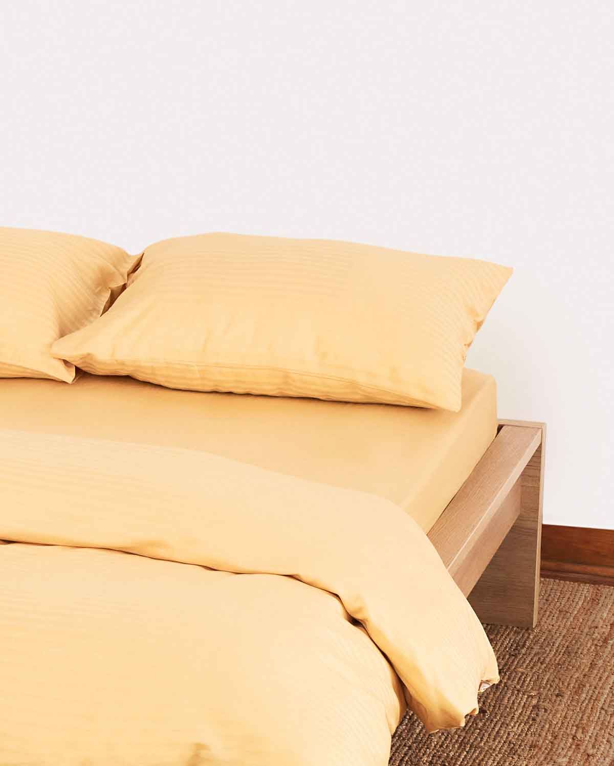 Sateen Stripe - Core Bedding Set (Flat) - Gold