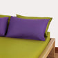 Reversible Sateen Bedding Set - Purple & Green