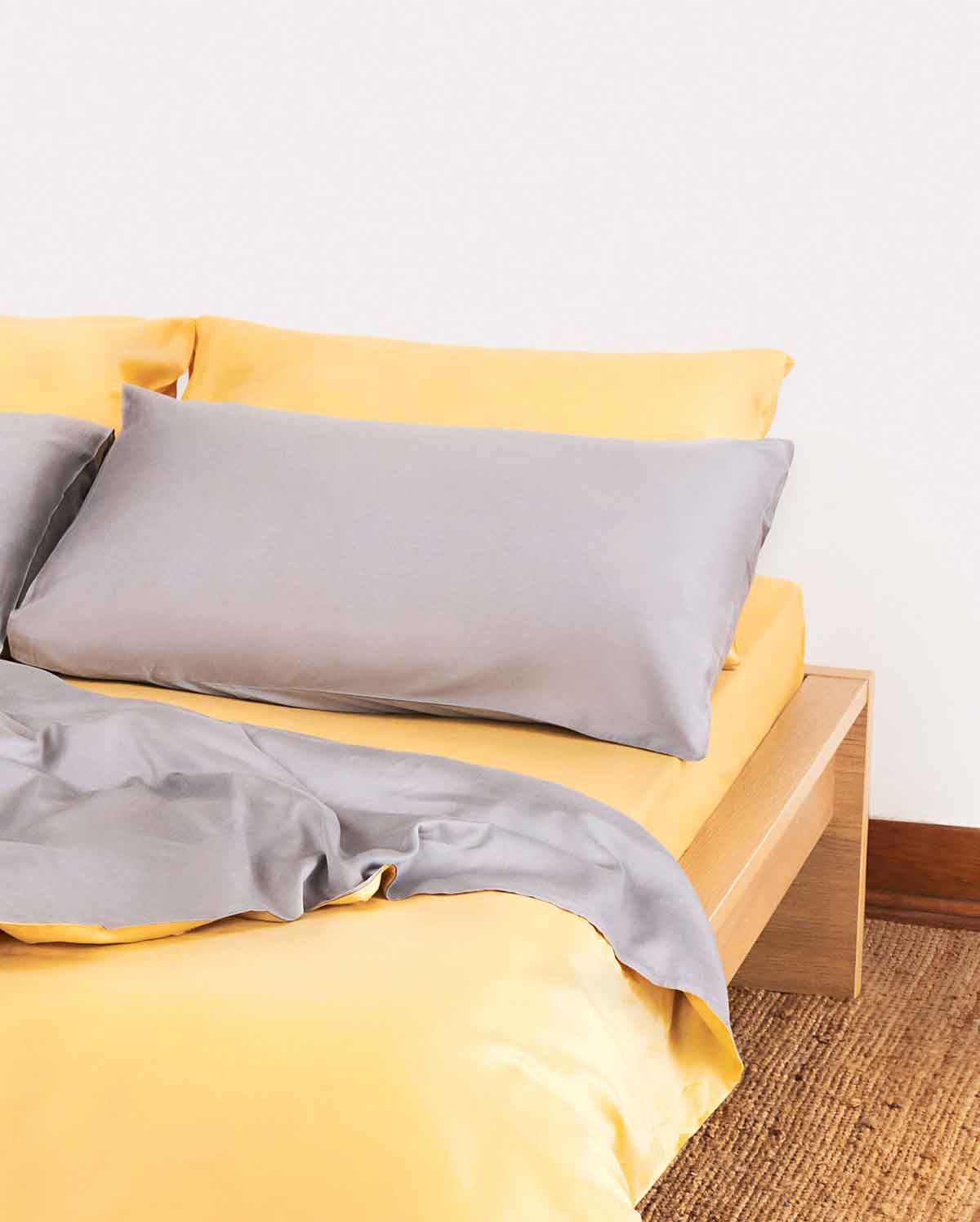 Lavish Sateen Pillowcase 2pcs - Dove Grey