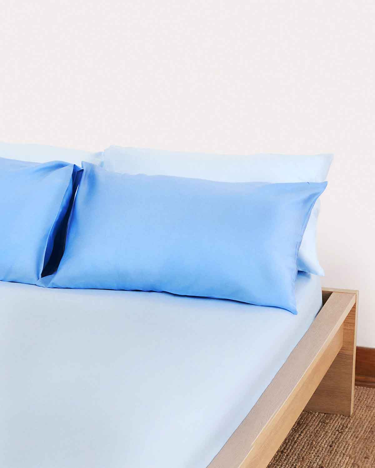 Lavish Sateen Pillowcase 2pcs - Blue