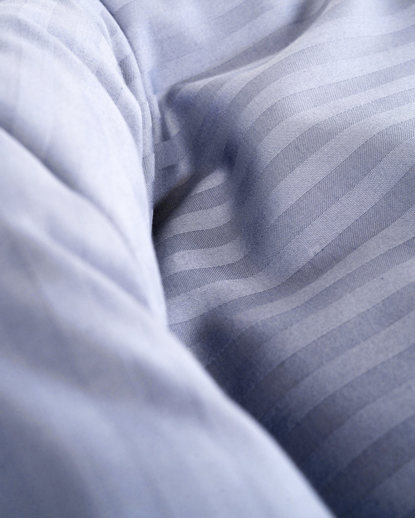 Sateen Stripe Flat Sheet - Dark Grey