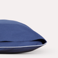 Classic Percale Pillowcase 2pcs- Navy Blue with White Pipe Edge