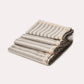 Striped Linen Service Napkin - Grey - Ocoza