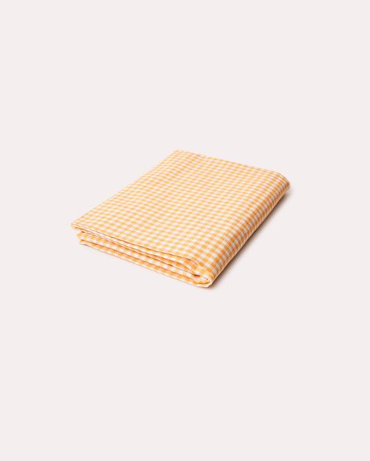 Checked Cotton Table Cloth - Yellow - Ocoza