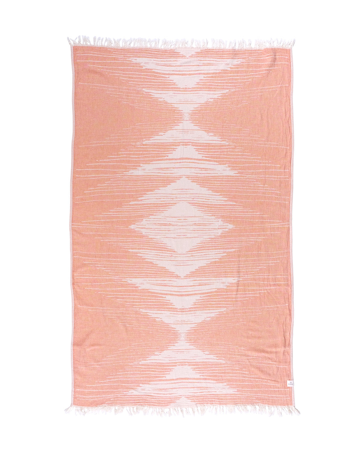 Cotton Monochrome Peshtemal Towel - Apricot