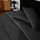 Classic Percale Pillowcase 2pcs- Anthracite with White Pipe Edge