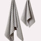 Cotton Ribbed Towel Set - Dark Grey (2 Towels)