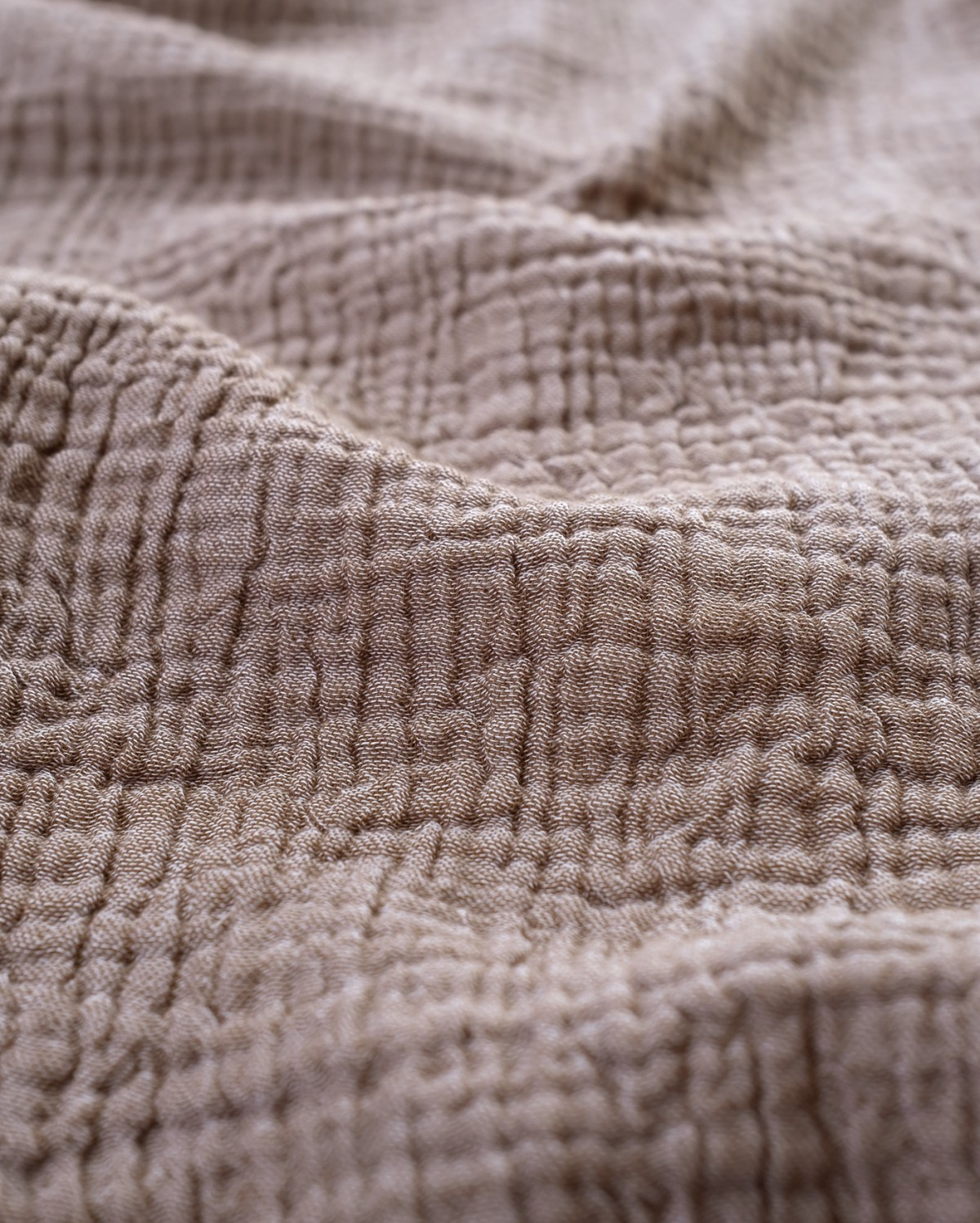Cocoon Muslin Cotton Blanket- Bison & Oak Buff