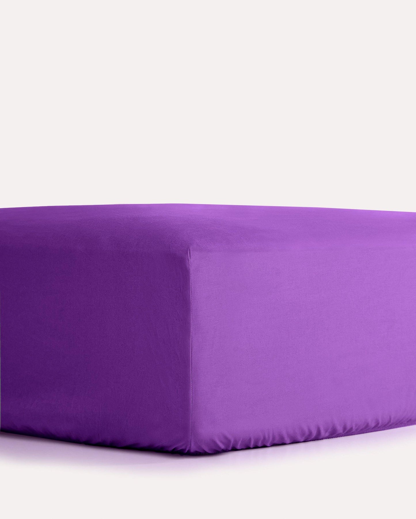 Classic Percale Fitted Sheet - Purple - Ocoza