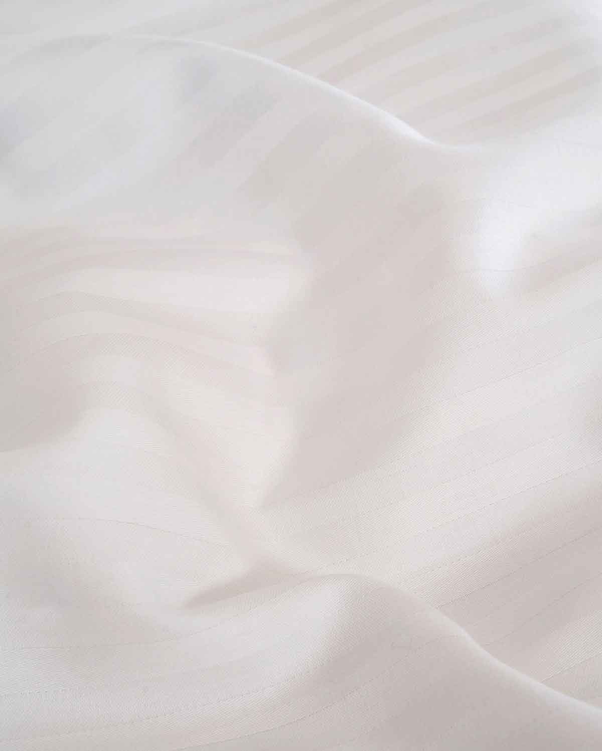 Sateen Stripe - Core Bedding Set - Oil Green & White