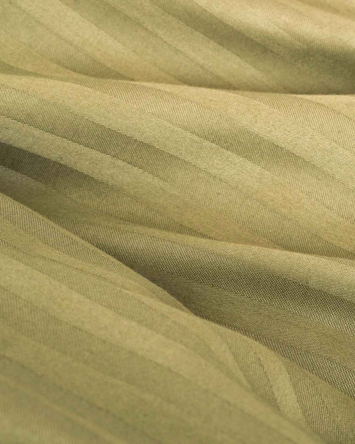 Sateen Stripe - Core Bedding Set - Oil Green & Gold