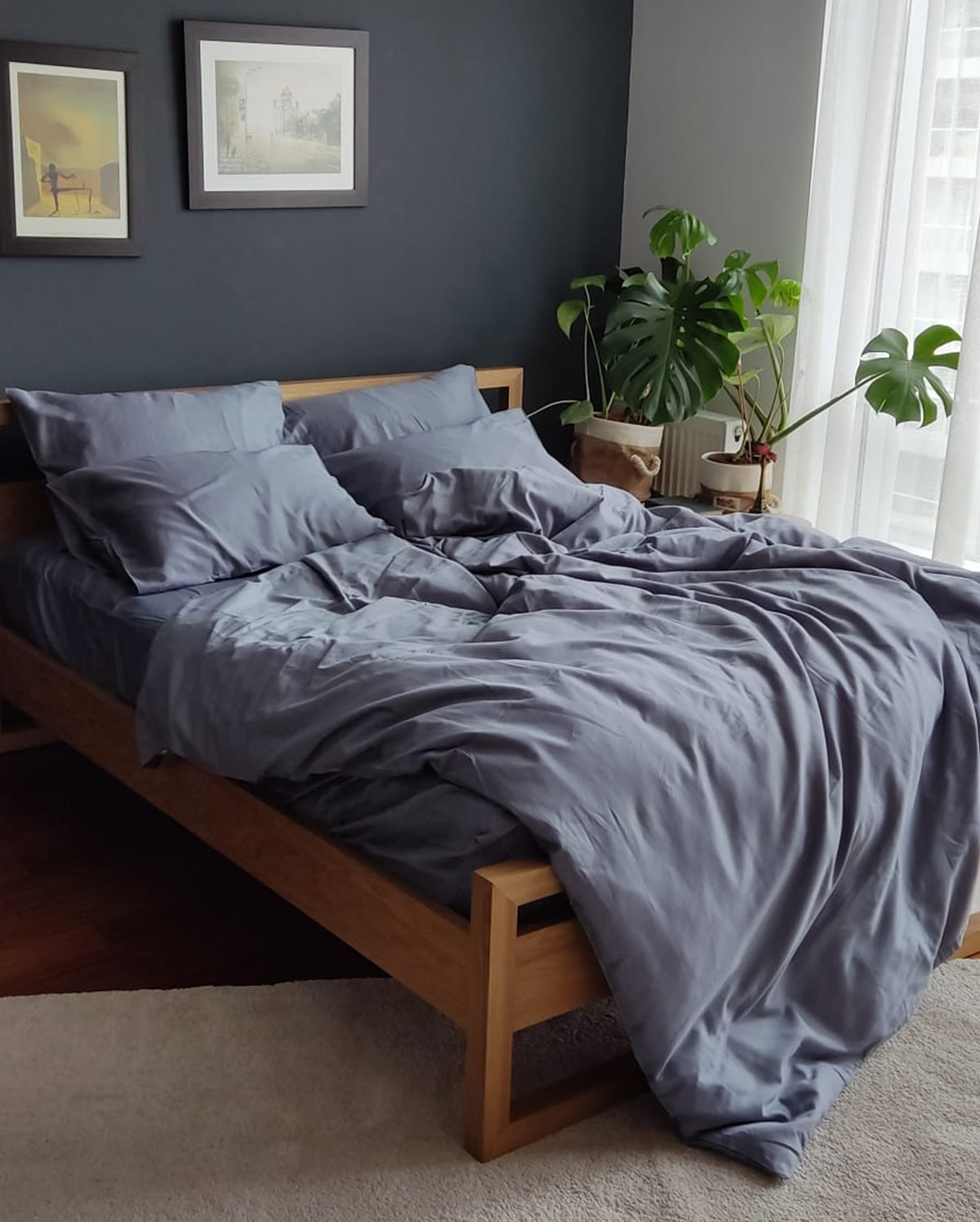 Classic Percale - Core Bedding Set - Dark Grey