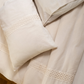Cotton Belgian Stripe Duvet Cover Set - White