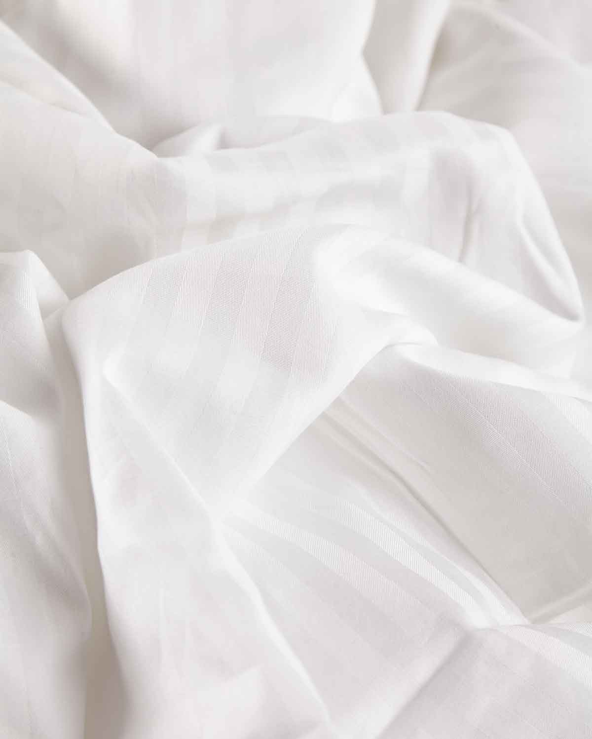 Sateen Stripe - Core Bedding Set - Oil Green & White