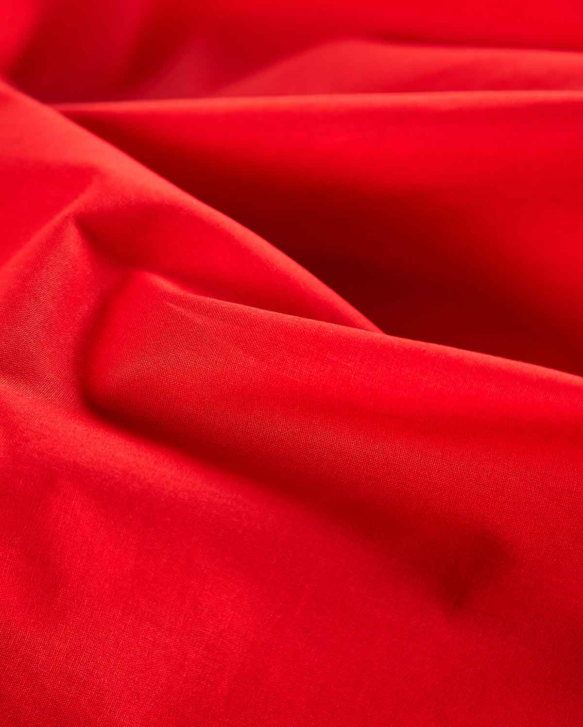 Classic Percale Fitted Sheet - Red