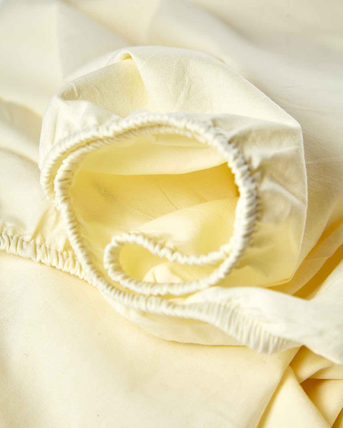 Classic Percale Fitted Sheet - Cream