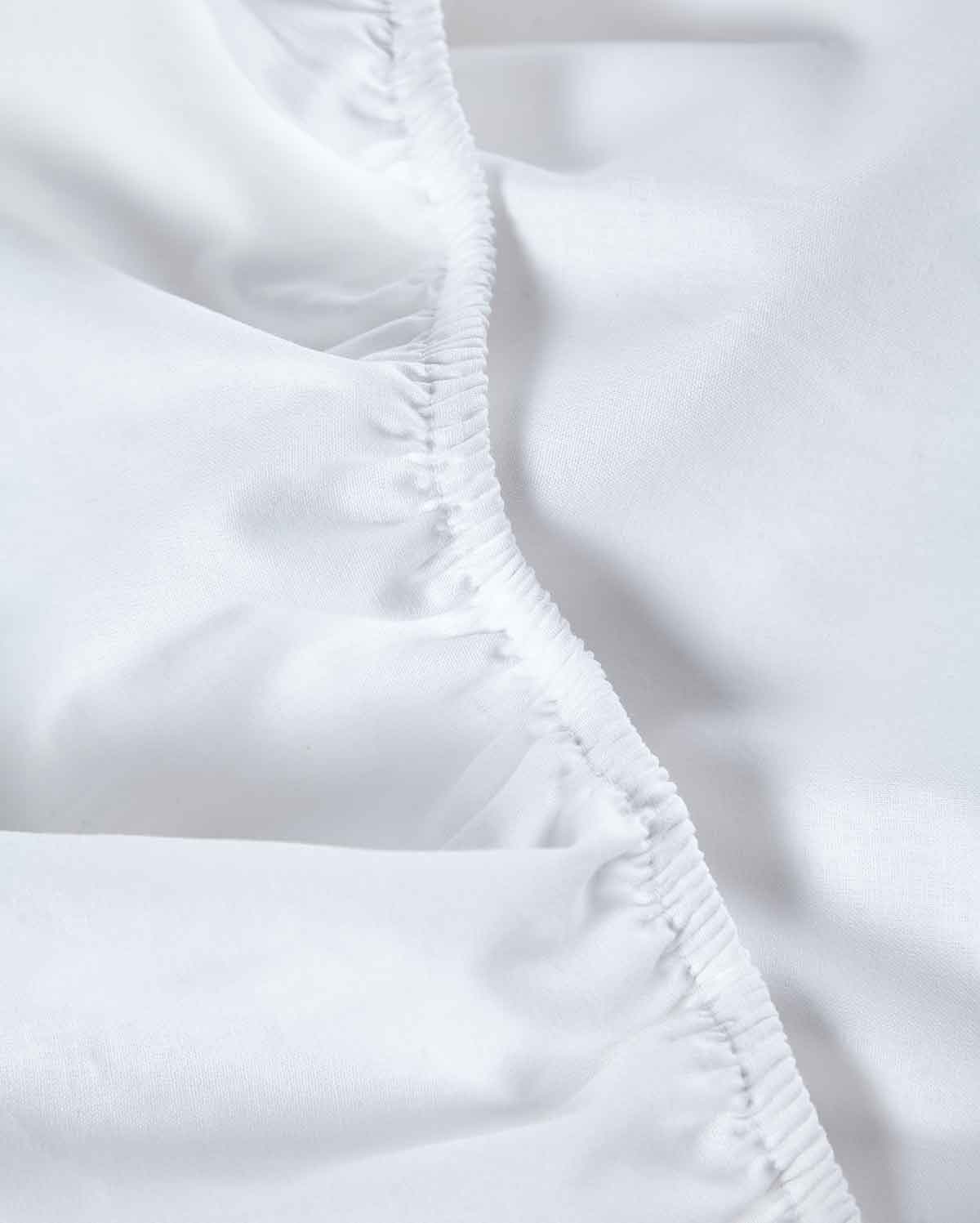 Lavish Sateen Fitted Sheet - White