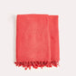 Waffle Cotton Blanket - Red