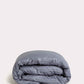 Sateen Stripe Duvet Cover - Dark Grey