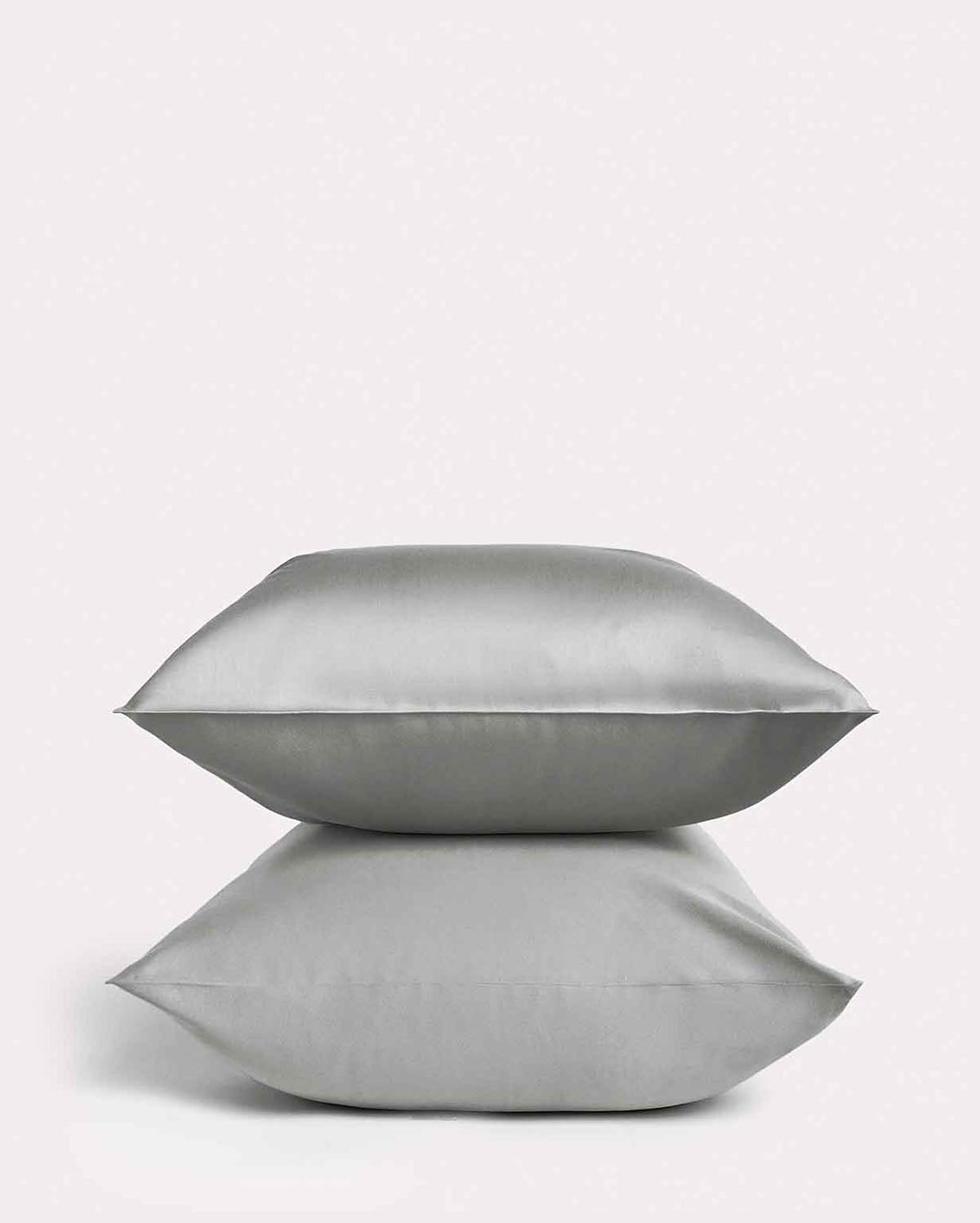 Lavish Sateen Pillowcase 2pcs - Dove Grey