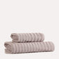 Ribbed Cotton Towel Set 2pcs - Lilac - Ocoza