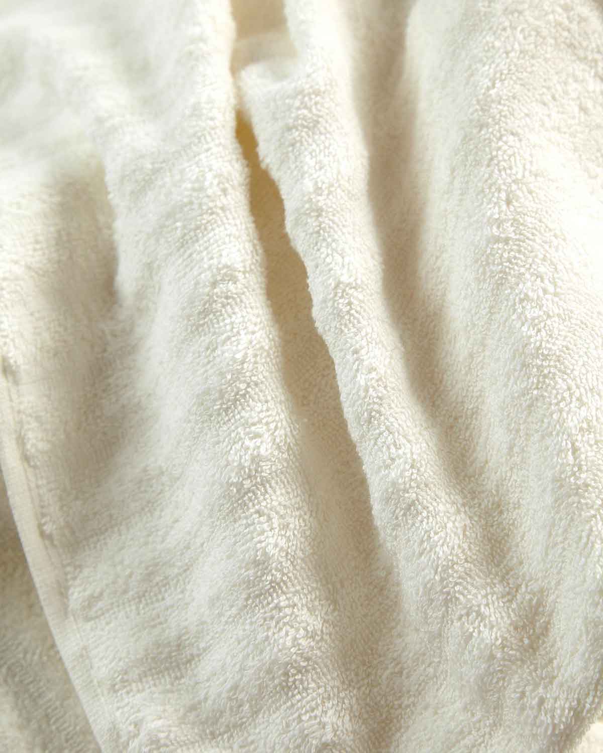 Ribbed Soft Cotton Towel Set - Cream (2 Towels)
