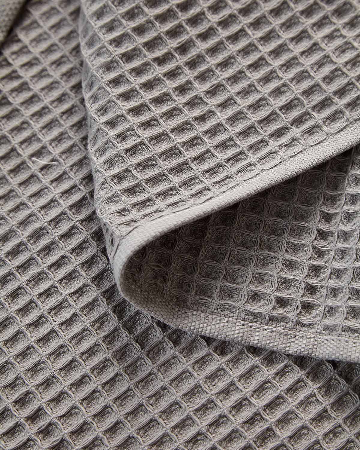 Cotton Waffle Towel - Grey (2 Towels)