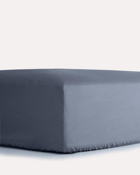 Classic Percale Fitted Sheet - Dark Grey - Ocoza