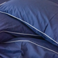 Classic Percale - Core Bedding Set - Navy Blue with White Piped Edge