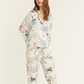 Flower Printed Pyjama Set - Ecru