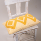 Zigzag Embroidery Cushion Cover - Mustard & Blush