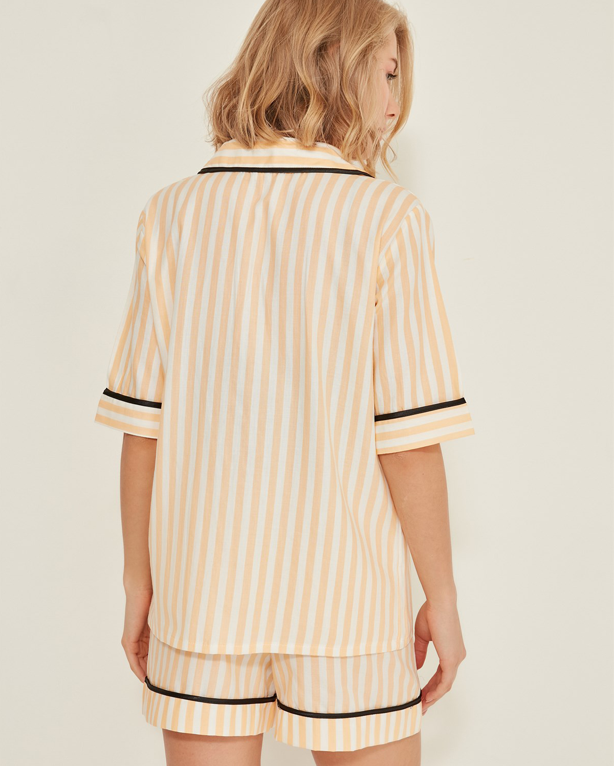 Cotton Woven Pyjama Set - Yellow